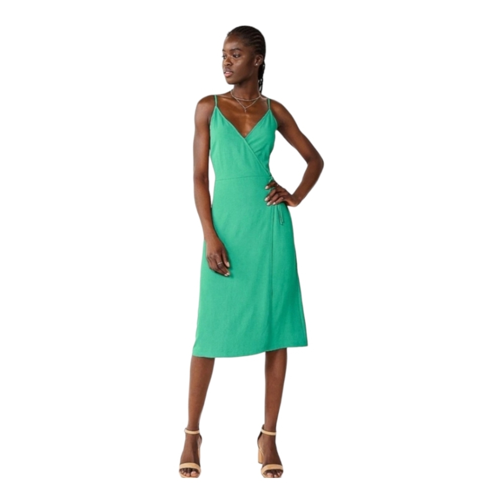 🌹Nine west strappy Middy dress, Large, Green